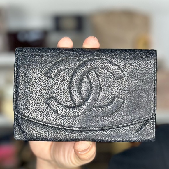 CHANEL Handbags - Chanel Caviar Leather Wallet